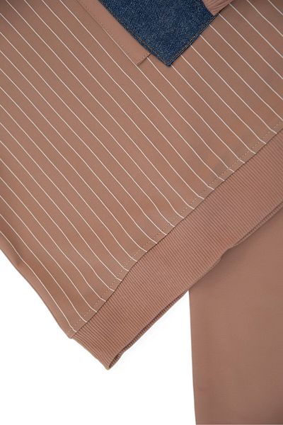 VOY KİDS Boy's Narrow-Fit 4-5-6-7-8-9-10-11-Year-Old Striped Jeans Pocket Seasonal Suit