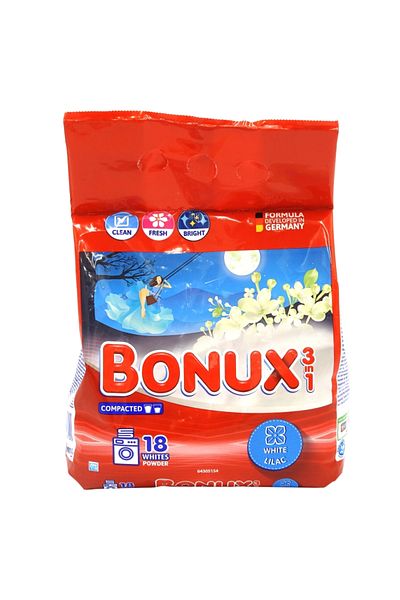 Bonux Automatic Laundry Detergent 3in1 Lilac, 18 Washes, 1.17kg