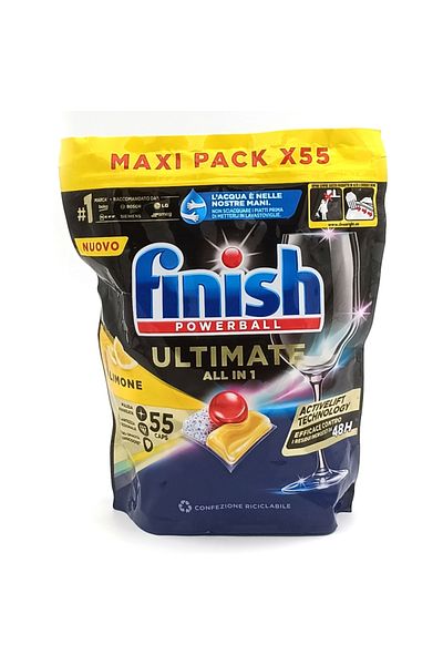 Finish DISHWASHING DETERGENT CAPSULES 55PCS ULTIMATE LEMON