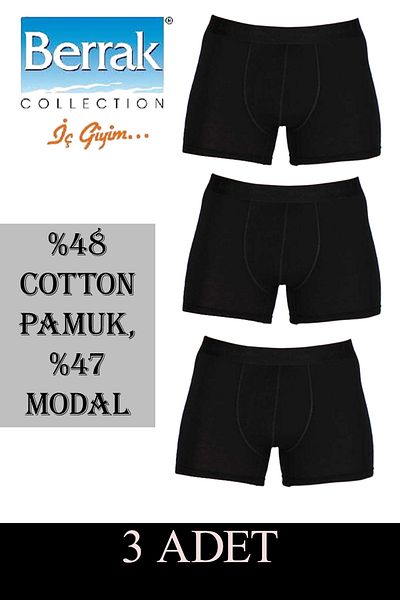 Berrak Men's Licra Boxer 3 Pack
