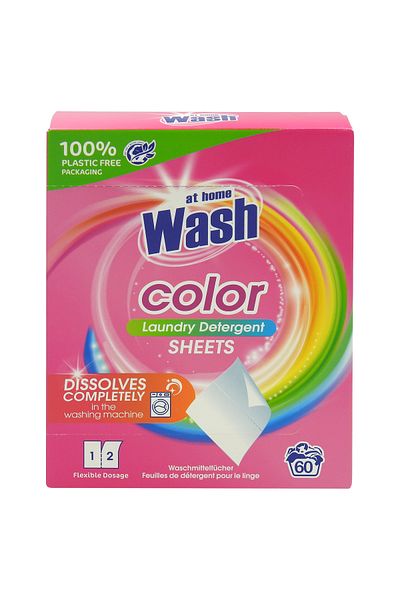 At Home LAUNDRY DETERGENT SHEETS 60PCS COLOR