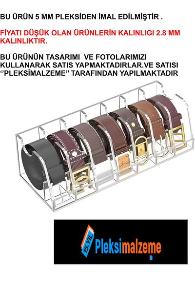 MAZERONREKLAM Organizer ζώνης, ακρυλική θήκη αποθήκευσης ζώνης για ντουλάπα και συρτάρι, βάση οθόνης