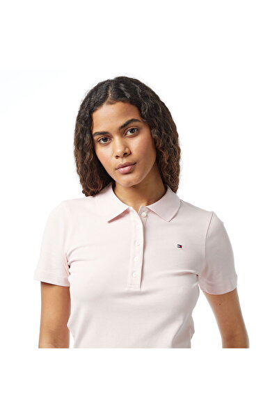 Tommy Hilfiger Kadın Pembe Polo Yaka T-Shirt