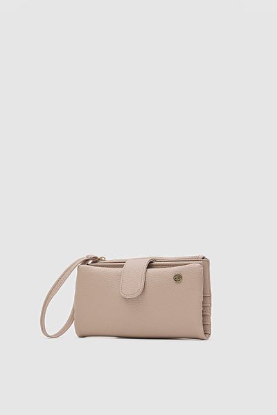 OLLBAG Etras Cream Color Multi-Compartment Women's Wallet with Passport Compartment