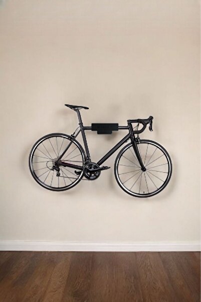 Raffa Metal Bisiklet Duvar Askısı Yatay Aparat Dekoratif Bisiklet Tutacağı Siyah