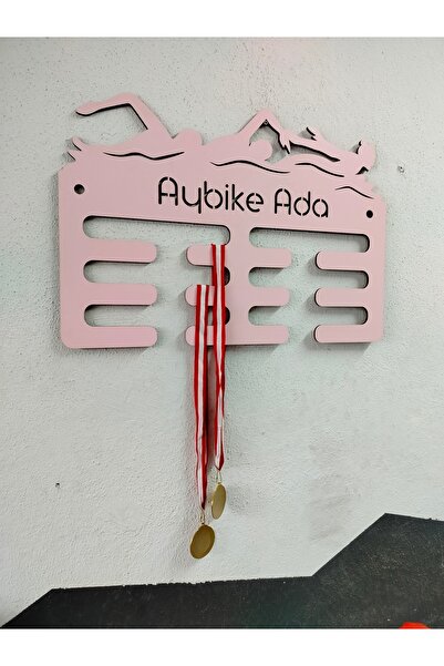 Rakkun Tasarım Yüzücü Madalya Askısı 60x40 cm mdf