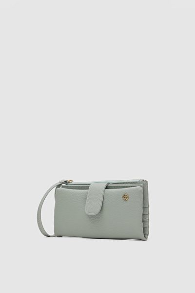 OLLBAG Etras Mint Color Multi-Compartment Women's Wallet with Passport Compartment