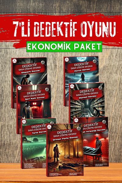 GameBulance 7-Pack Case Solving Murder - Economic Package Detective Game - Case Solving Game - Who Is the Killer Game