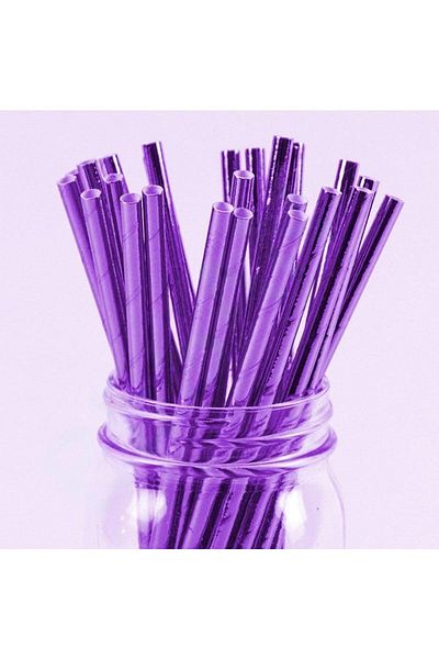 ELGALA Kaliyemli Glossy Paper Straws 20 Cm, 25 Pieces