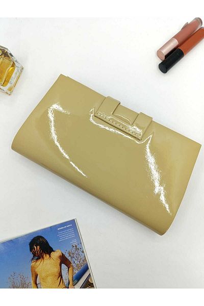 By EDUU Βραδινή τσάντα φορέματος Clutch λουστρίνι Mink