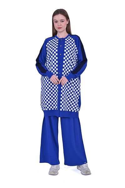 Invee INVEE 6891 - Knitwear Checkered Cardigan