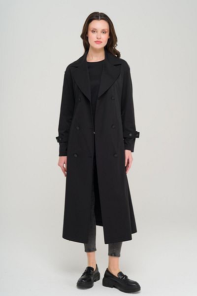 Olcay Oversize Unlined Trench Coat - Black 6698