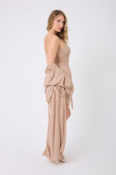 GIONA Σετ διπλό νυχτικό και ρόμπα από πολυτελές υφαντό ύφασμα