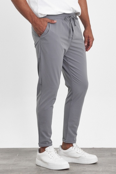 MADZEYMODA Преміум чоловічі штани з подвійними штанинами, сірі LS-23067