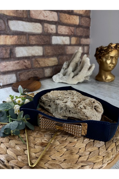 SEDEF TAKI Gold taşlı tokalı kemer