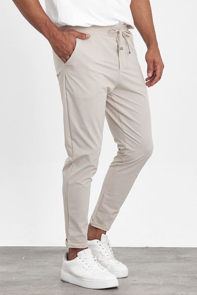 MADZEYMODA Ανδρικό μπεζ παντελόνι Premium LS-23067