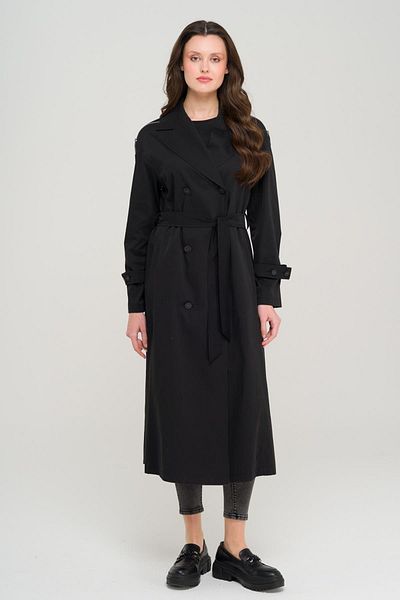 Olcay Oversize Unlined Trench Coat - Black 6698