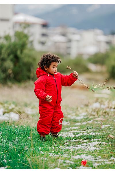 Belkızın Atölyesi Red Thermal Astronaut Jumpsuit