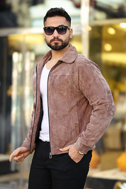 Moderk Yeni Erkek Mevsimlik Kadife Fitilli Kumaş İçi Astarlı İç Cepli Fermuar...