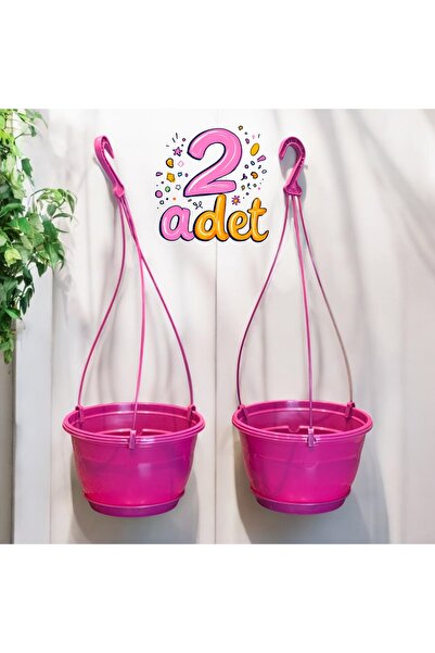 Askılı, makrome saksı 3,4 litre - 2 adet