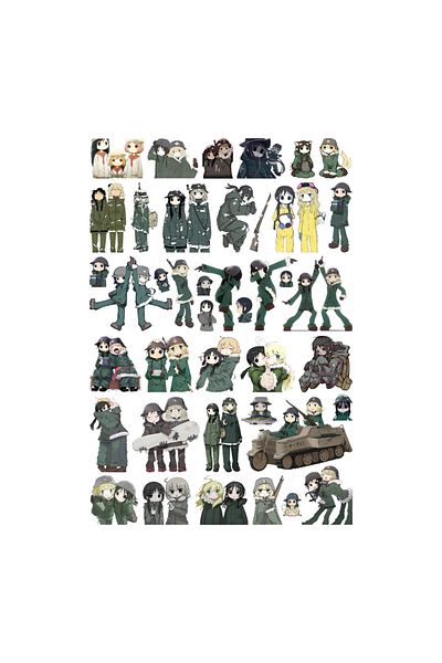 Ororabutik Σετ αυτοκόλλητων 39 τμχ Girls' Last Tour - Σετ αυτοκόλλητων Scrapbook Bullet Journal
