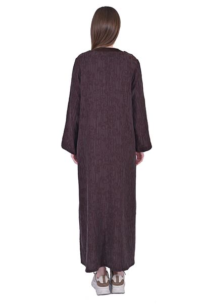 Invee Invee 7026 Modal Dress with Pockets - Brown