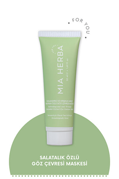 miaherba Canlandırıcı ve Kırışıklık Karşıtı Salatalık Özlü Göz Çevresi Maskesi 50 ml