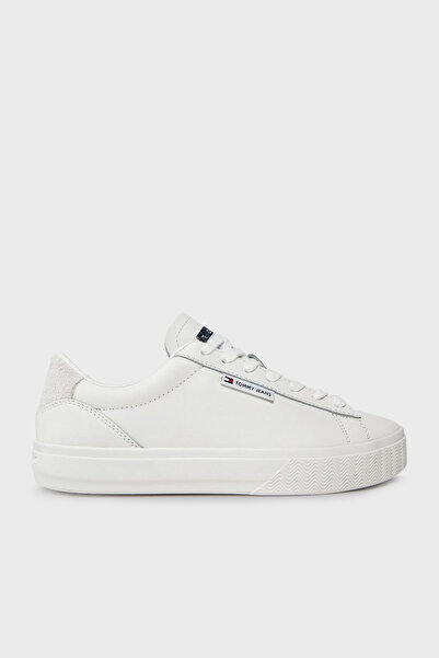 Tommy Jeans Deri Logolu Sneaker Ayakkabı AYAKKABI EN0EN02508 YBL