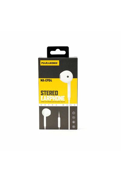 MARAKOKO Wired Headphones - White - MARAKOKO-TH-EP84