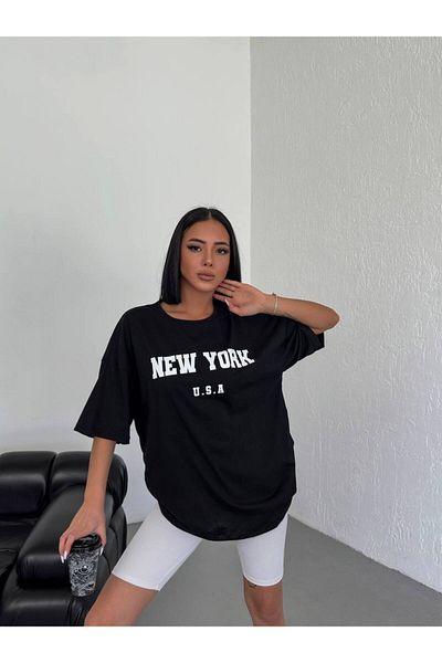 Benin Tricou negru oversize - Mold