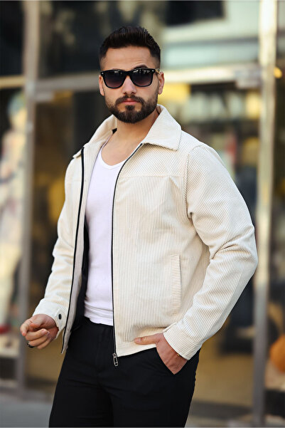 Moderk Yeni Erkek Mevsimlik Kadife Fitilli Kumaş İçi Astarlı İç Cepli Fermuar...