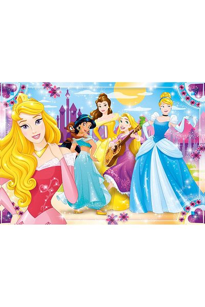 Disney Clementoni Puzzle Super Color Disney Princess 30 PCS - For Age 3 Years Old Multicolor