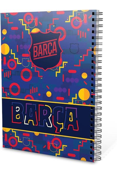 Barcelona دفتر ملاحظات مدرسي حلزوني A6 مع 70 ورقة