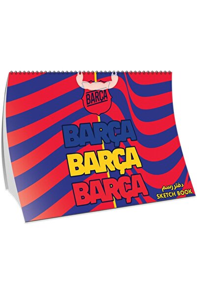 Barcelona 15 Small Sheets Spiral Sketchbook, 297 mm x 210 mm Size, Blue/Red