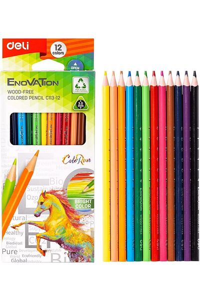 Deli 12 Color Wooden Colors