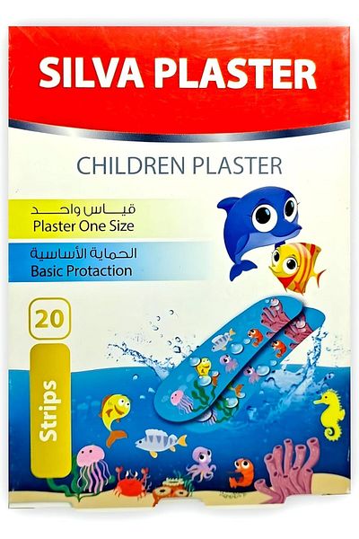 Silva Children Plaster Waterproof 25-Strips | Fun & Colourful Bandages for Kids | Designed for all-d