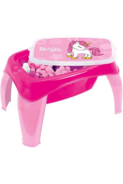 Dolu Unicorn Activity Table with 30 PCS Big Blocks - For Ages 1+ Years Old - ...