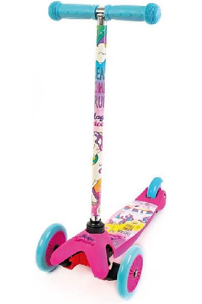 Rainbow Max 3 Wheel Unicorns Scooter Roll Up