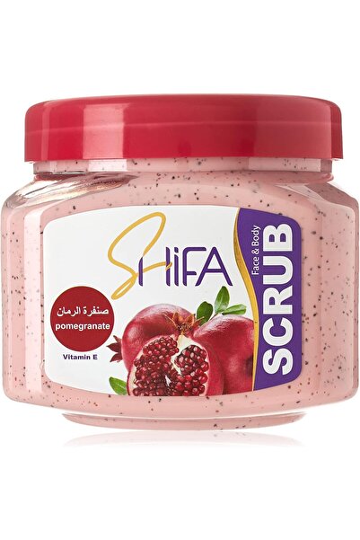 Shifa Body Face Scrube Pomegranate 500gm --- شفا صنفرة الوجه والجسم رومان 500مل