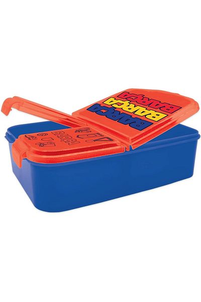 Barcelona 143992 Kids 3 Compartments Plastic Lunch Box, Blue/Red