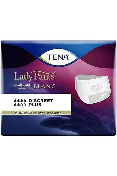 TENA Lady Pants,Incontinence Adult Pants, Discreet Plus, Medium, 18 Count