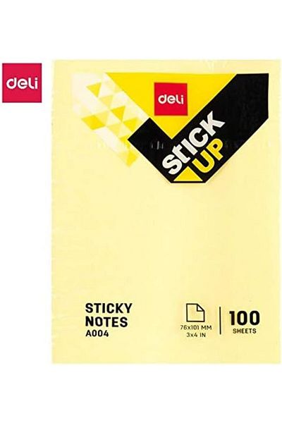 Deli Note Paper 100 Yellow Sheets