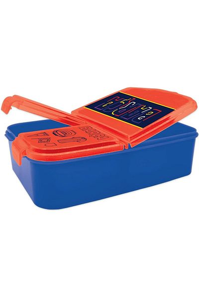 Barcelona 143993 Kids 3 Compartments Plastic Lunch Box, Blue/Red
