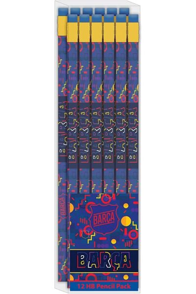 Barcelona مجموعة أقلام رصاص وممحاة HP 144611، 12 قطعة