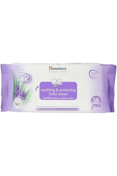 Himalaya Soothing & Protecting Baby Wipes Alcohol & Paraben Free for Sensitive Skin - 56 Wipes