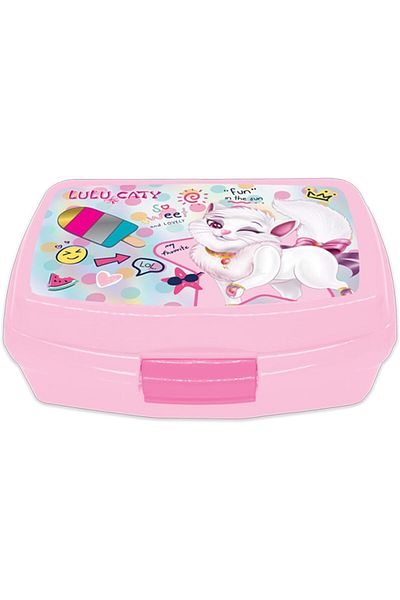 LuluCaty Lulu Caty Kids Plastic Lunch Box, Pink