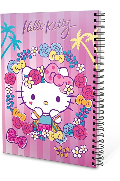 Hello Kitty دفتر ملاحظات حلزوني من هيلو كيتي، مقاس A4، بنفسجي