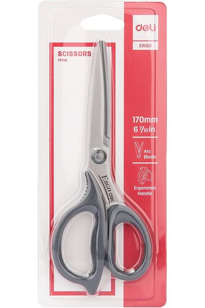 Deli Stainless Steel Multipurpose Regular Scissors Sharp Blade, Soft Touch Handle Design for Better