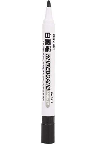 Deli Whiteboard Cleaning Kit (100 ml Cleaning Spray, 2 Dry Erase Pens (Bullet Tip 2 mm, Black and Bl