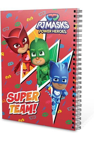 Pj Mask Spiral Notebook 100-Sheets for Taking Notes, B5 Size, Multicolor
